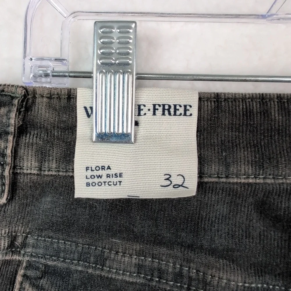 NWT Free People We The Free Flora Bootcut Corduroy Pants Womens 32 Vintage Green